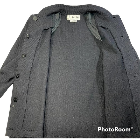 JSS Women's Black and Cream Luxury Button Down Sweater/Top - Picture 7 of 9